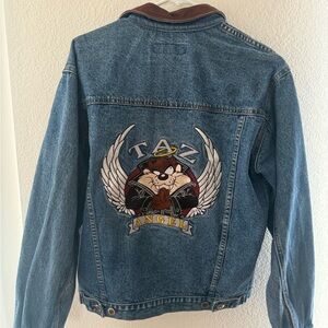 Warner Bros. Blue Jean Jacket with Taz Angel Design